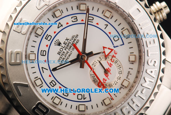 Rolex Yachtmaster II Automatic Movement Full Steel with White Dial and White Square Markers - Click Image to Close
